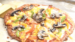 Almond flour and mozzarella pizza crust